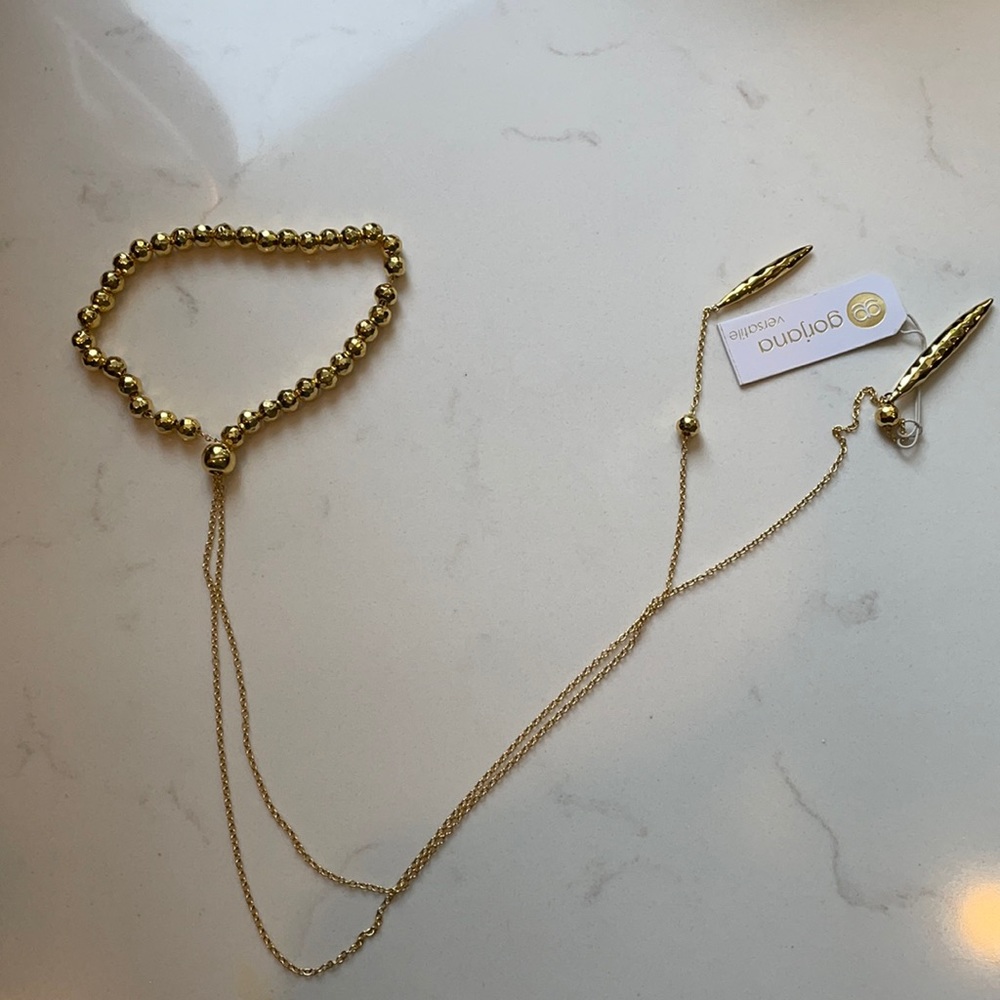 Gorjana Large Laguna Adjustable Necklace NWT-Gold